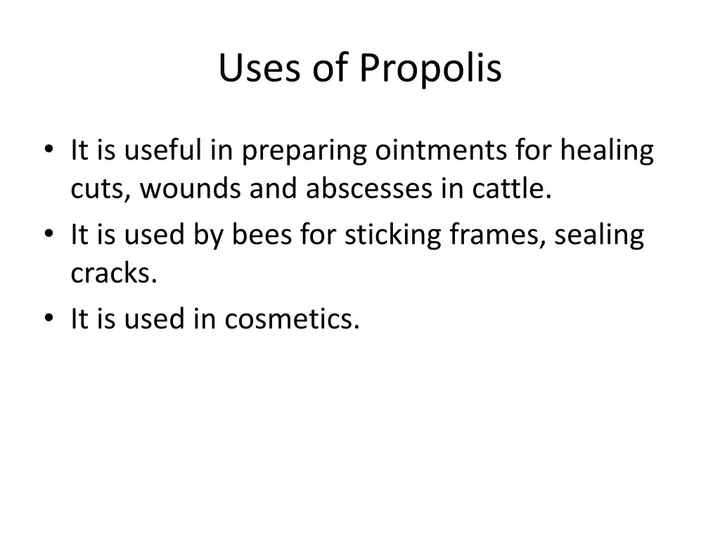 uses of propolis