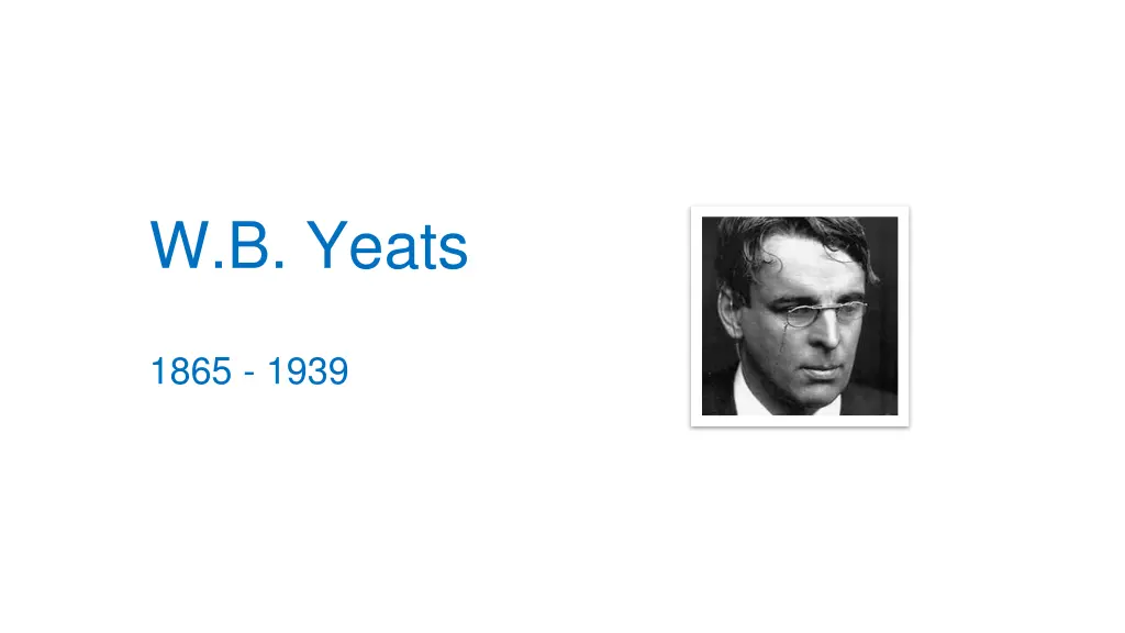 w b yeats