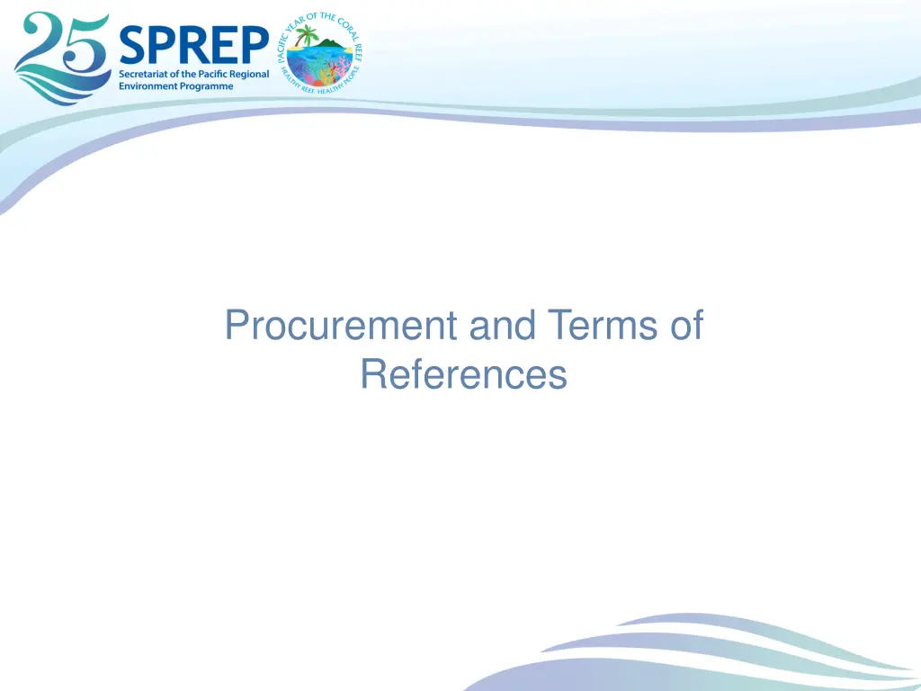 procurement and terms of references