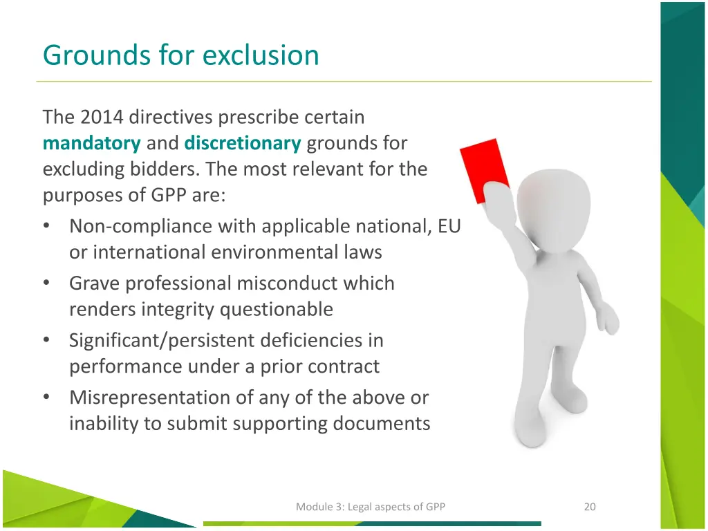 grounds for exclusion