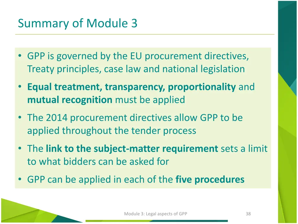 summary of module 3