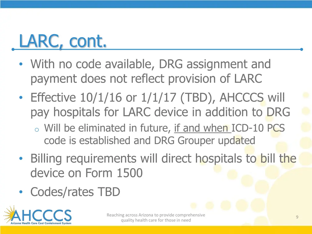 larc cont with no code available drg assignment