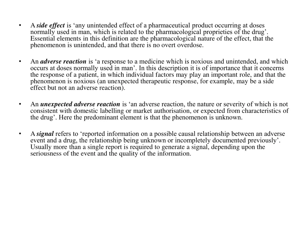 a side effect is any unintended effect