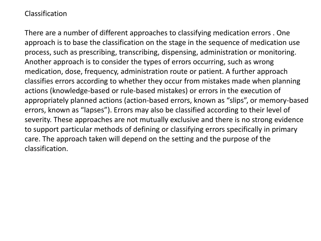 classification