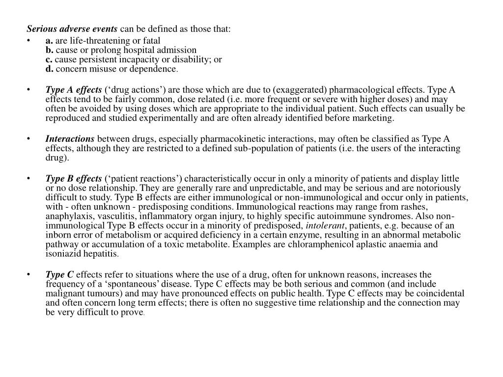 serious adverse events can be defined as those