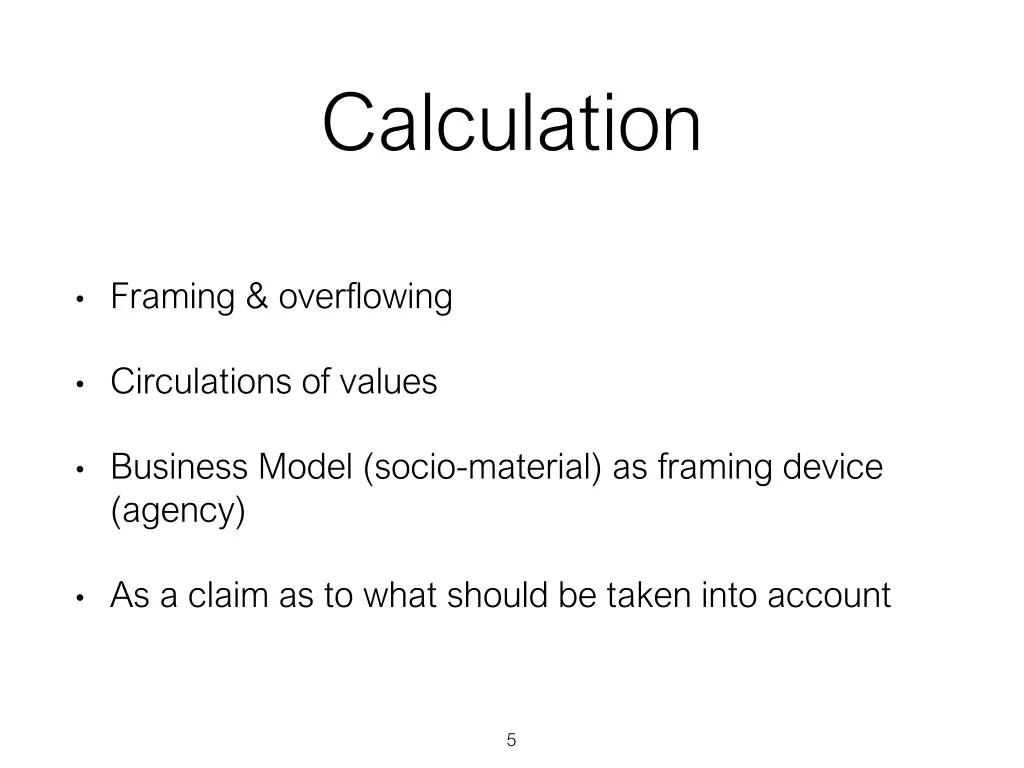 calculation