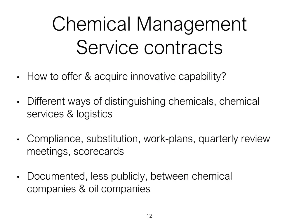 chemical management service contracts