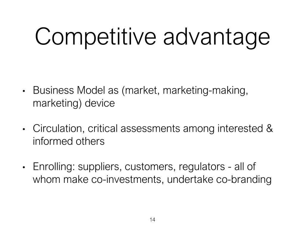 competitive advantage