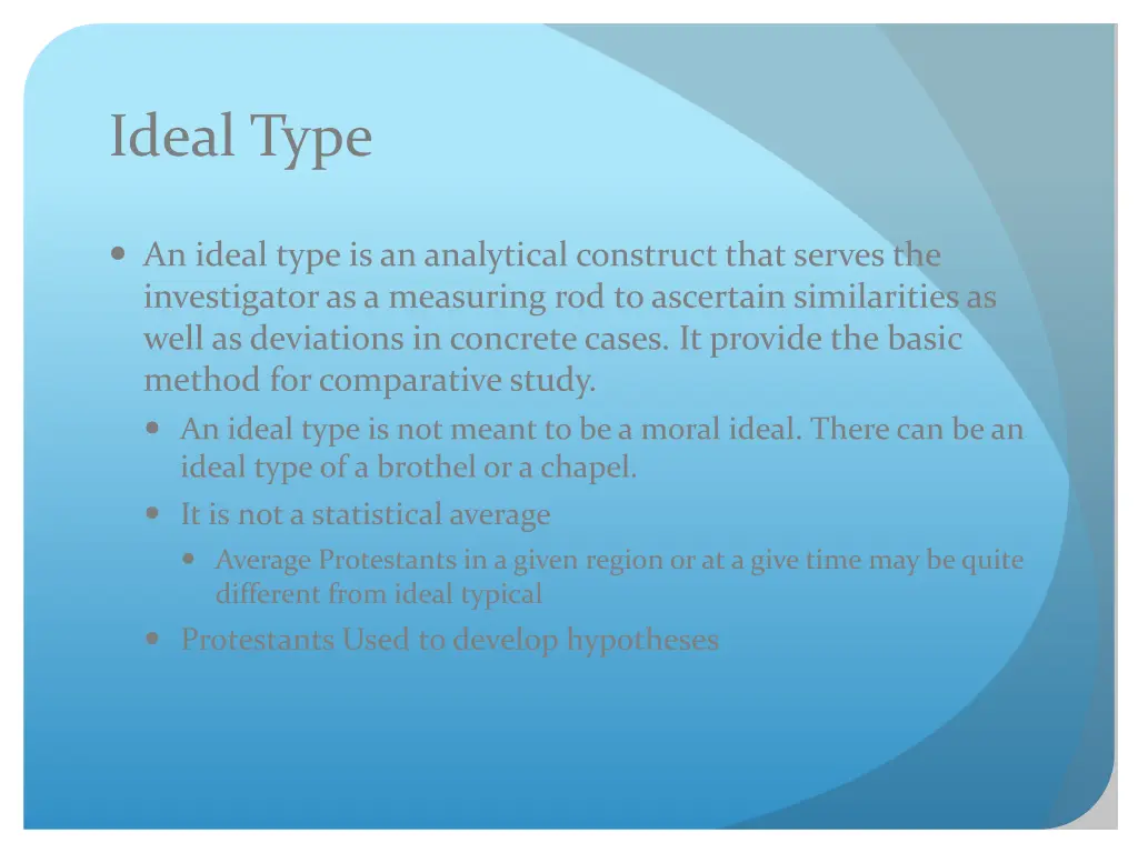 ideal type