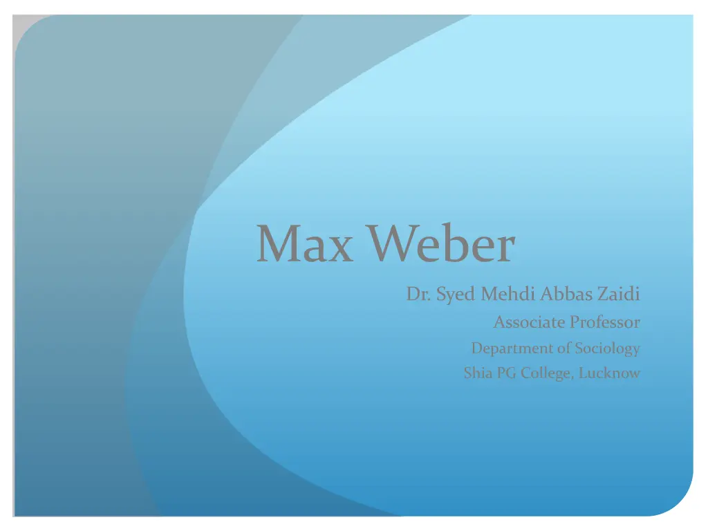 max weber