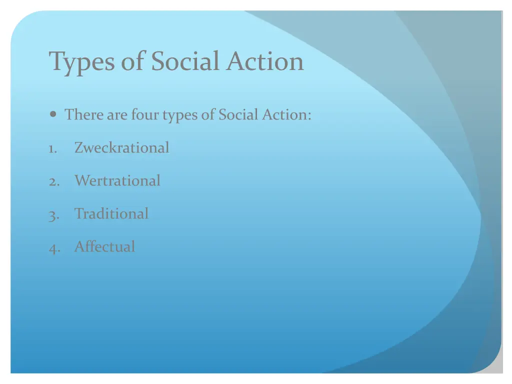 types of social action