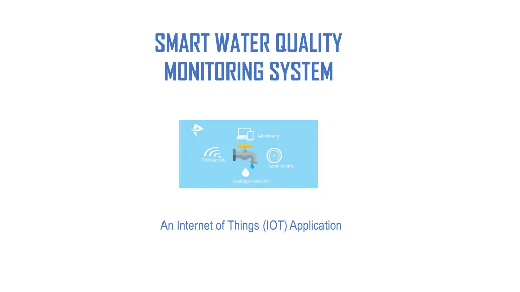 smart water quality monitoring system