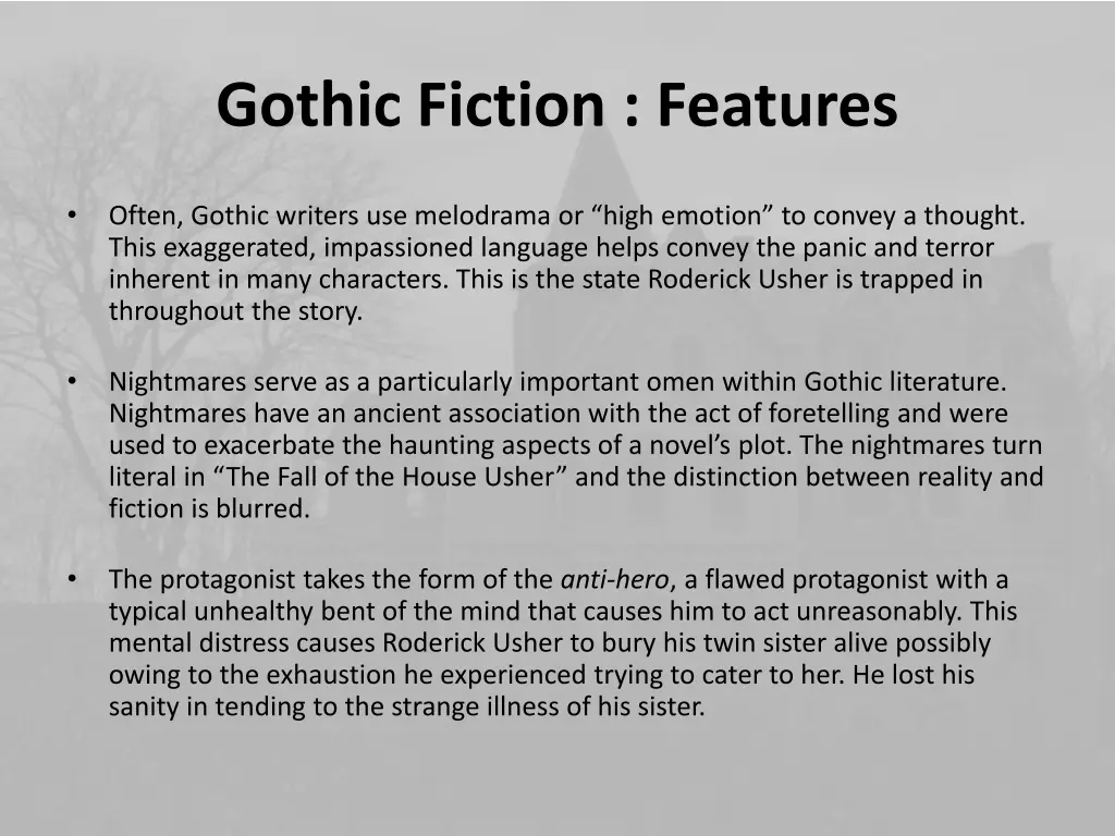 gothic fiction features 1