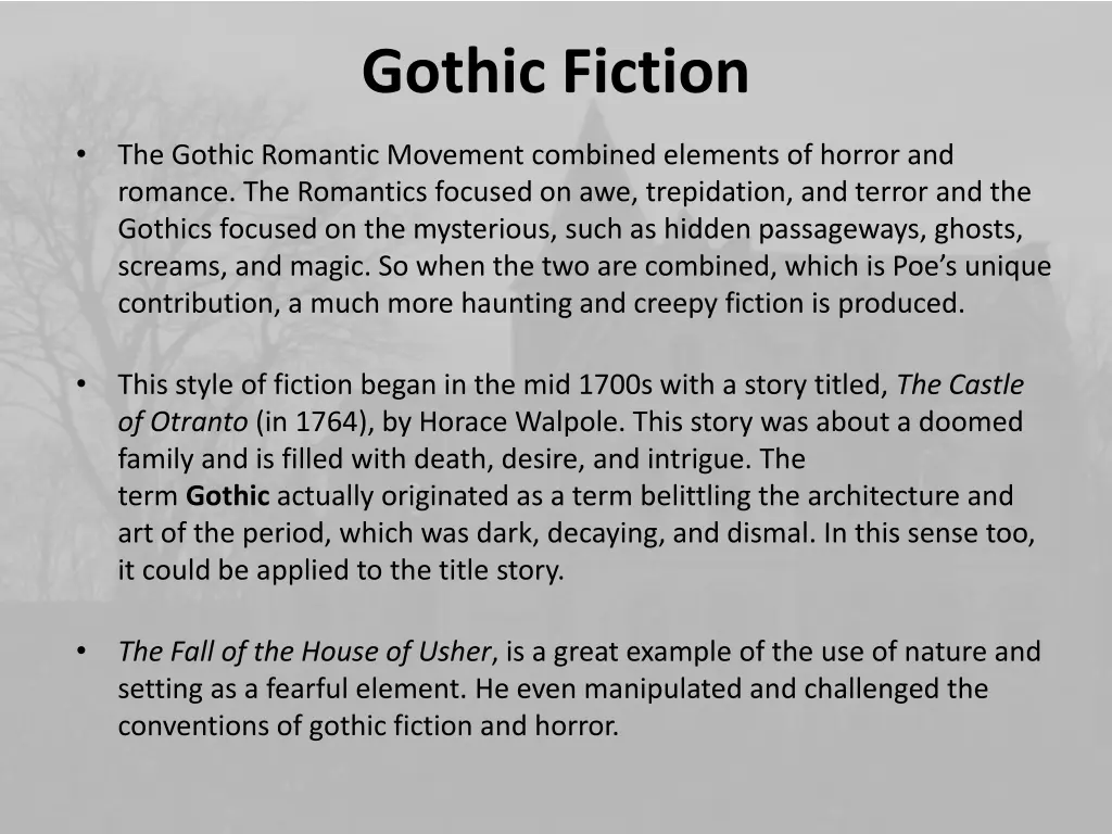 gothic fiction
