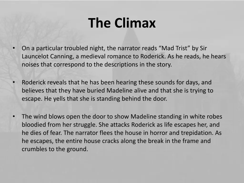the climax