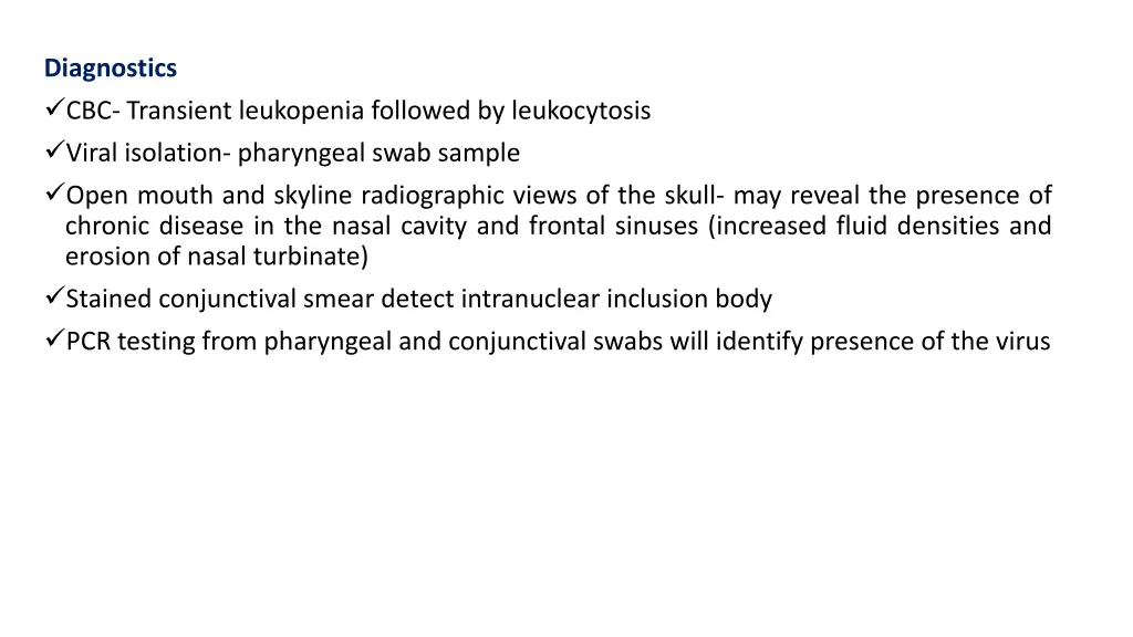 diagnostics cbc transient leukopenia followed