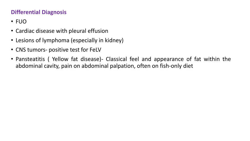 differential diagnosis fuo cardiac disease with