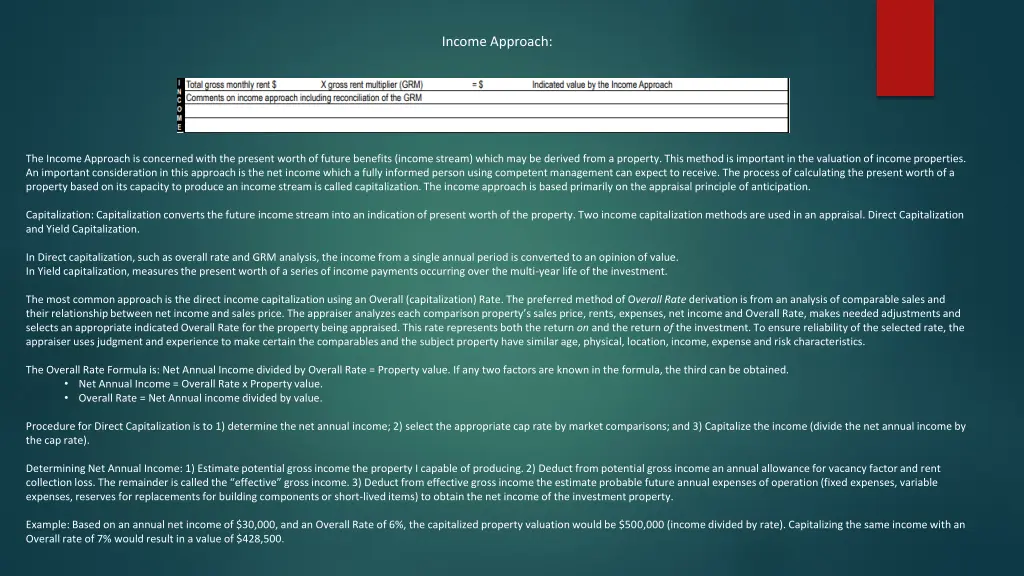 income approach