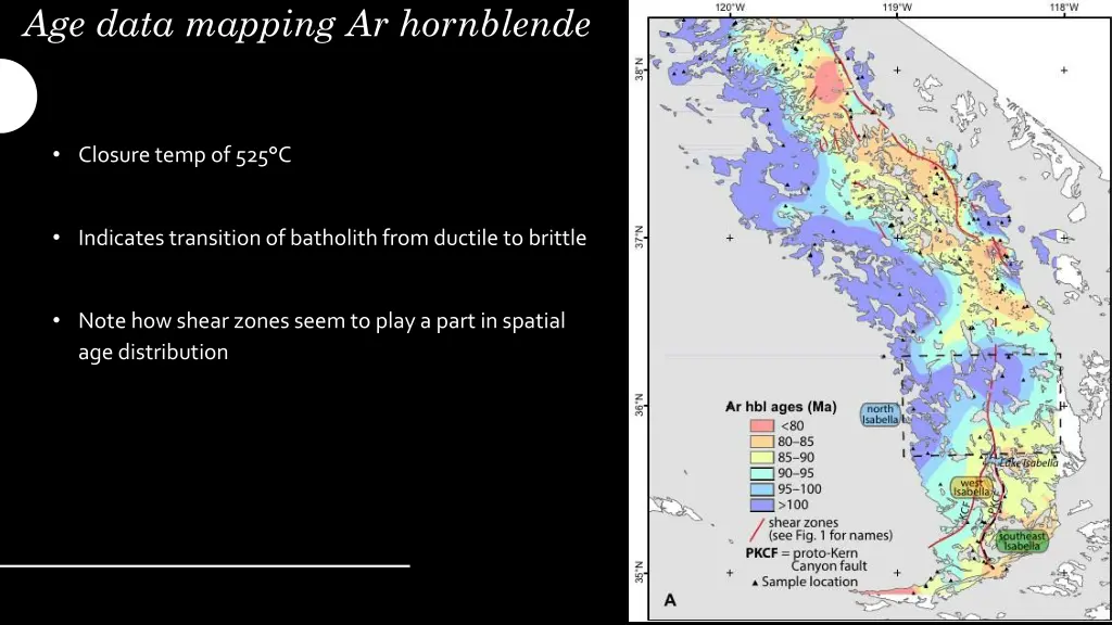 age data mapping ar hornblende