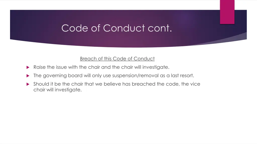 code of conduct cont 5