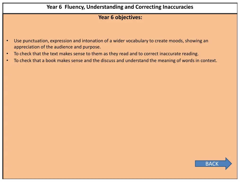 year 6 fluency understanding and correcting
