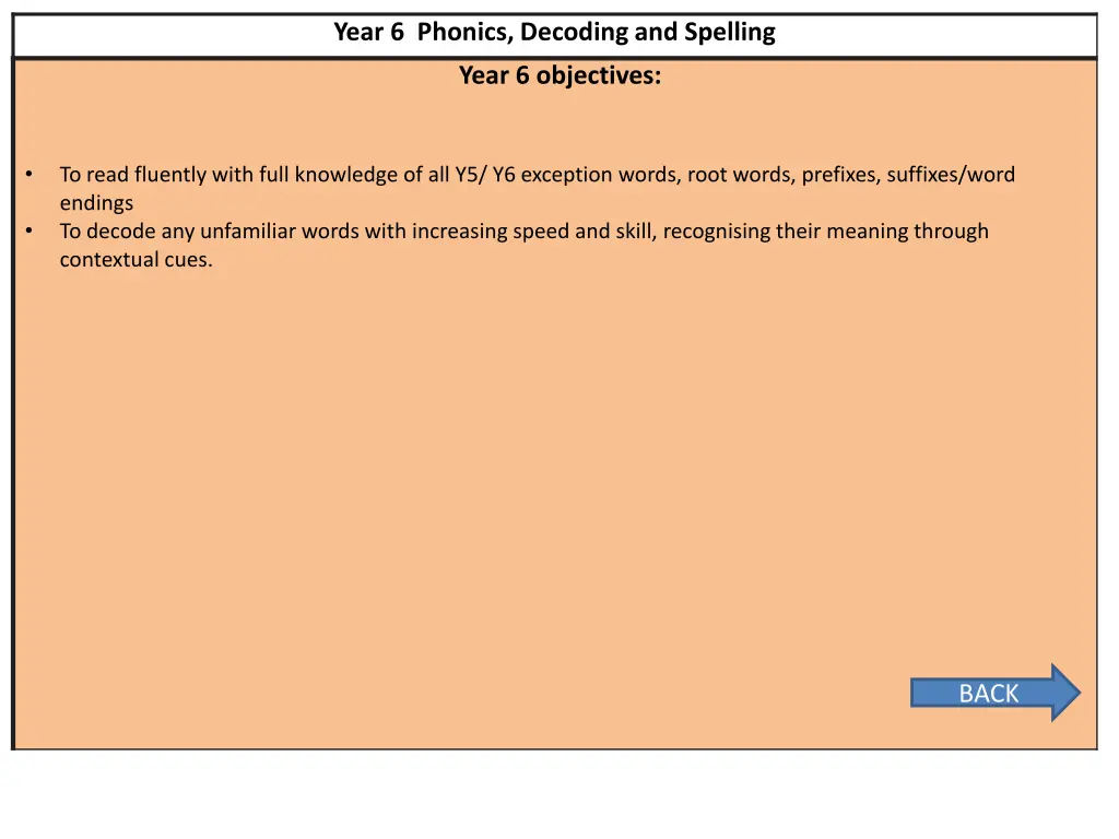 year 6 phonics decoding and spelling