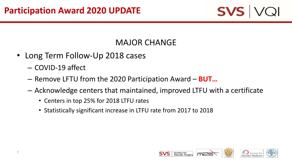 participation award 2020 update
