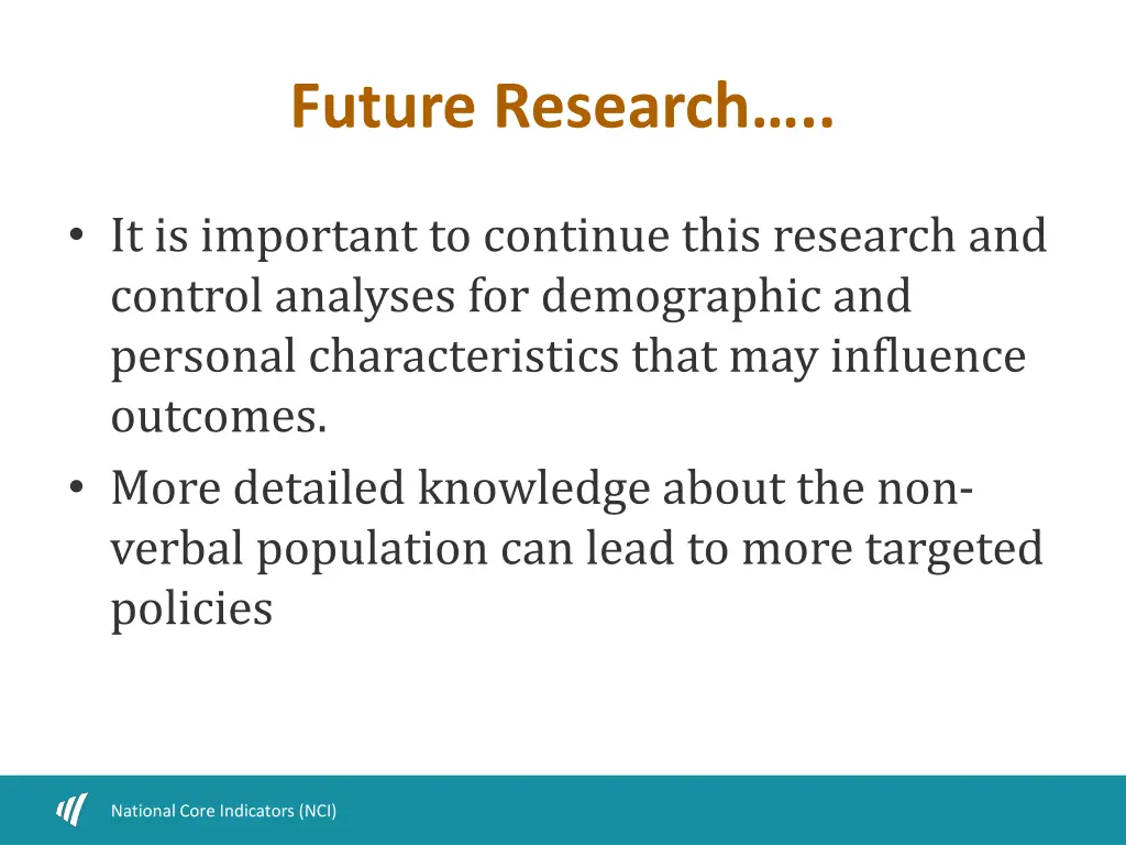 future research