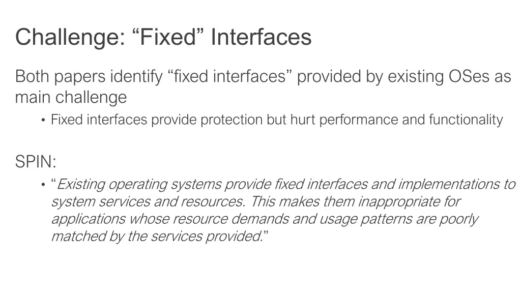 challenge fixed interfaces 1