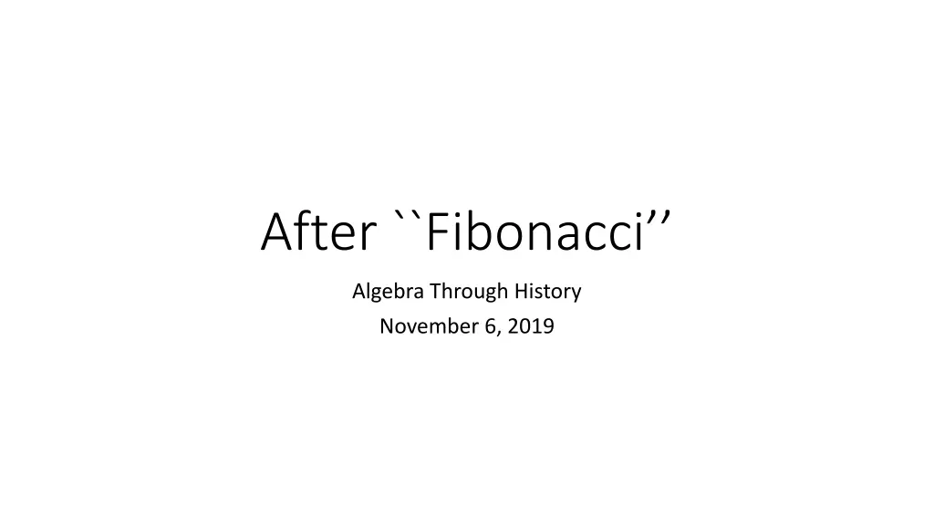 after fibonacci