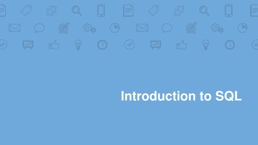 introduction to sql
