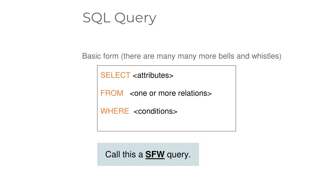 sql query