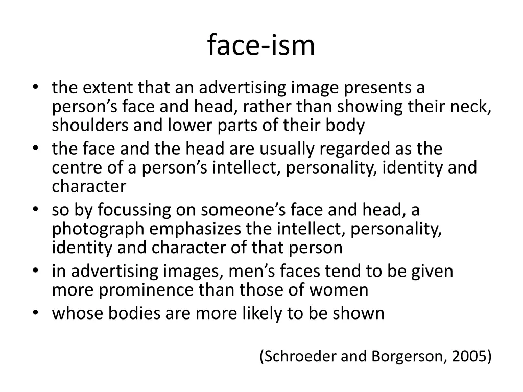 face ism