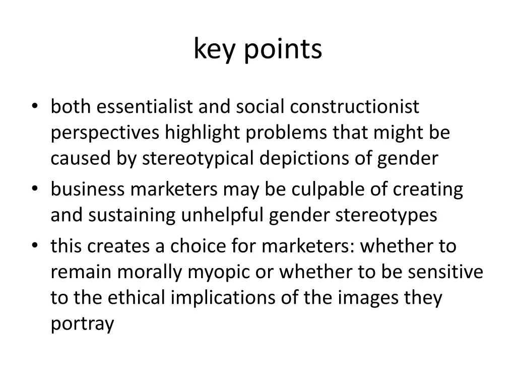 key points