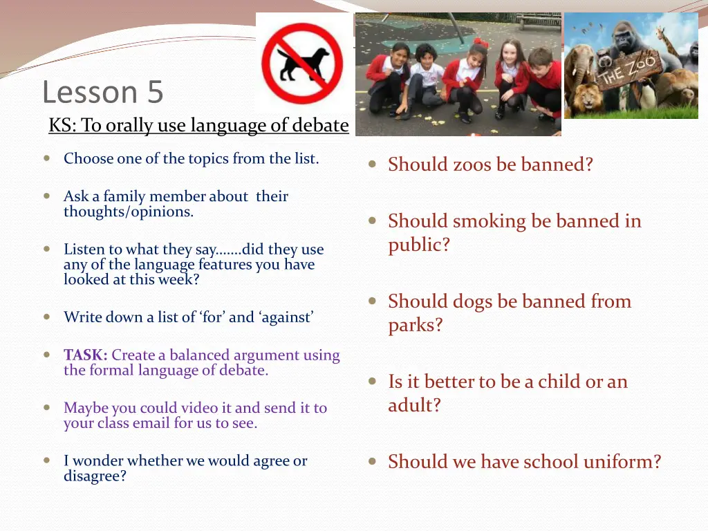 lesson 5 ks to orally use language of debate 1