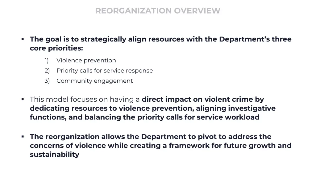 reorganization overview