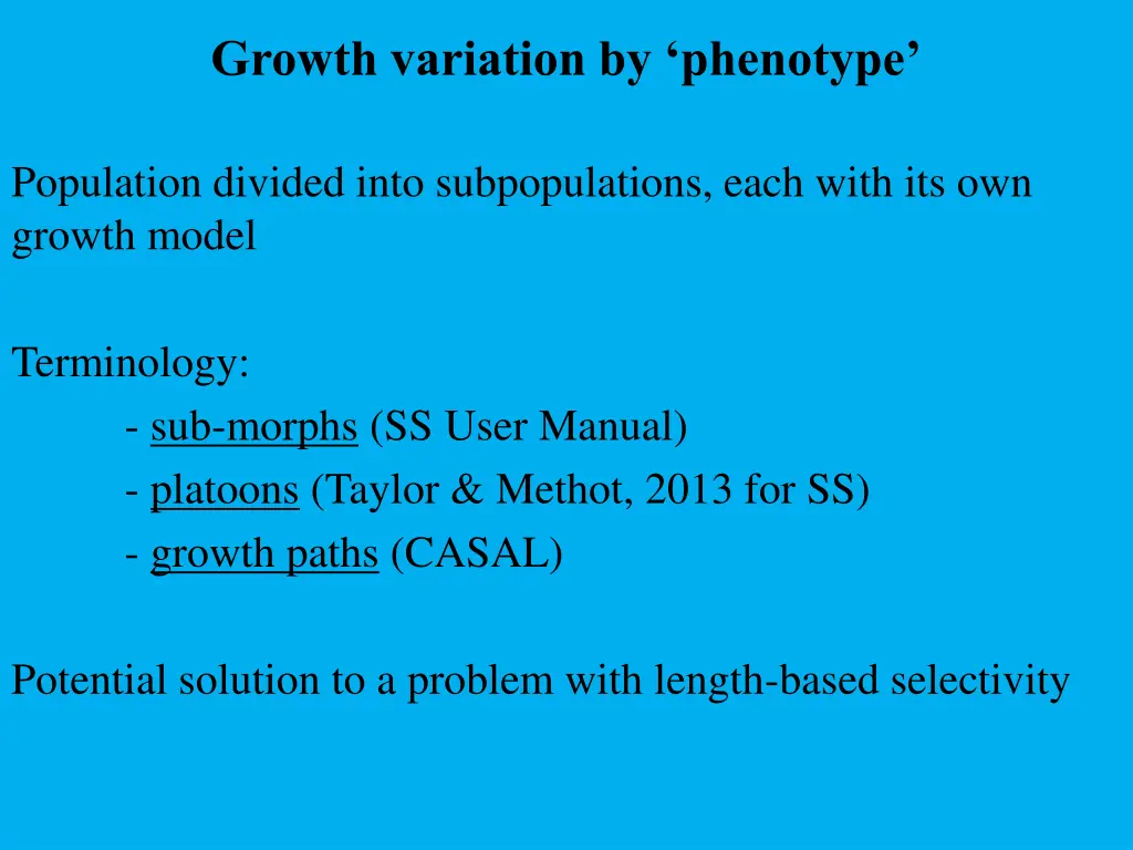 growth variation by phenotype