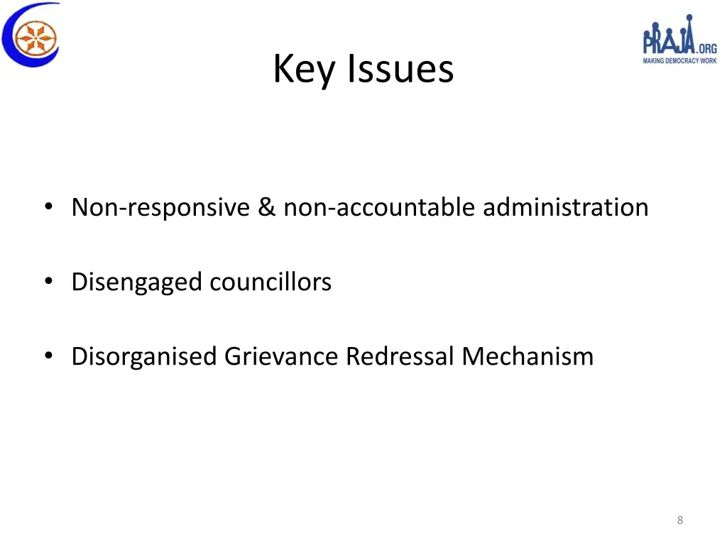 key issues