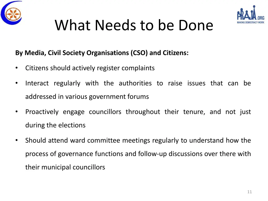 what needs to be done 2