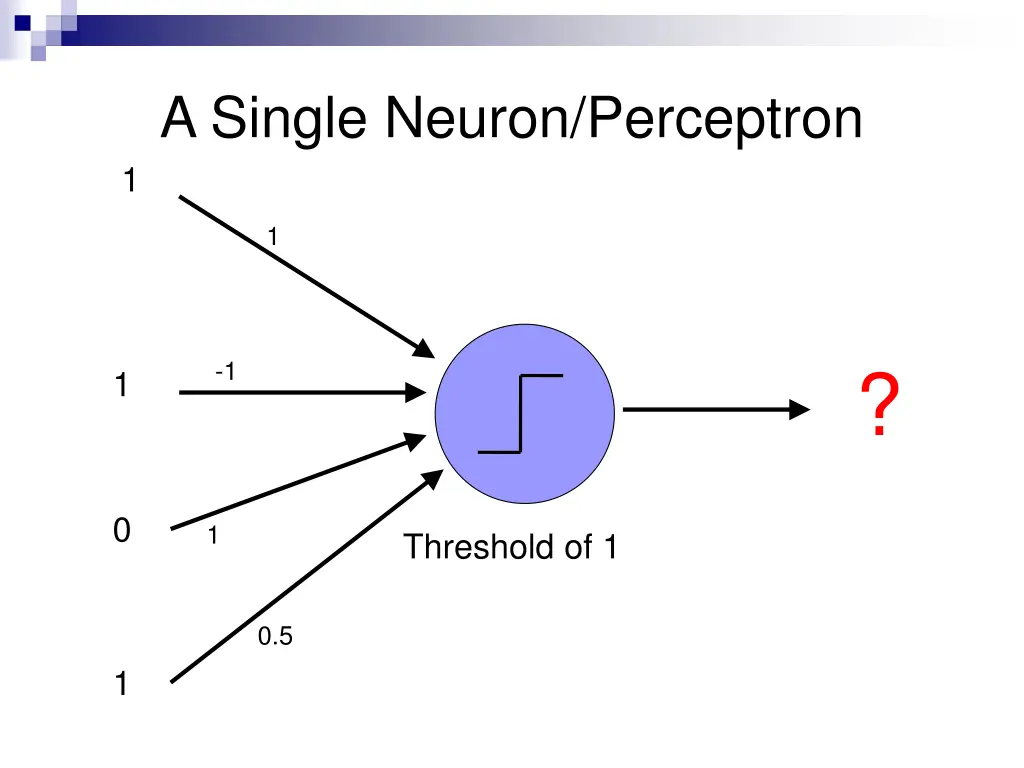 a single neuron perceptron 1