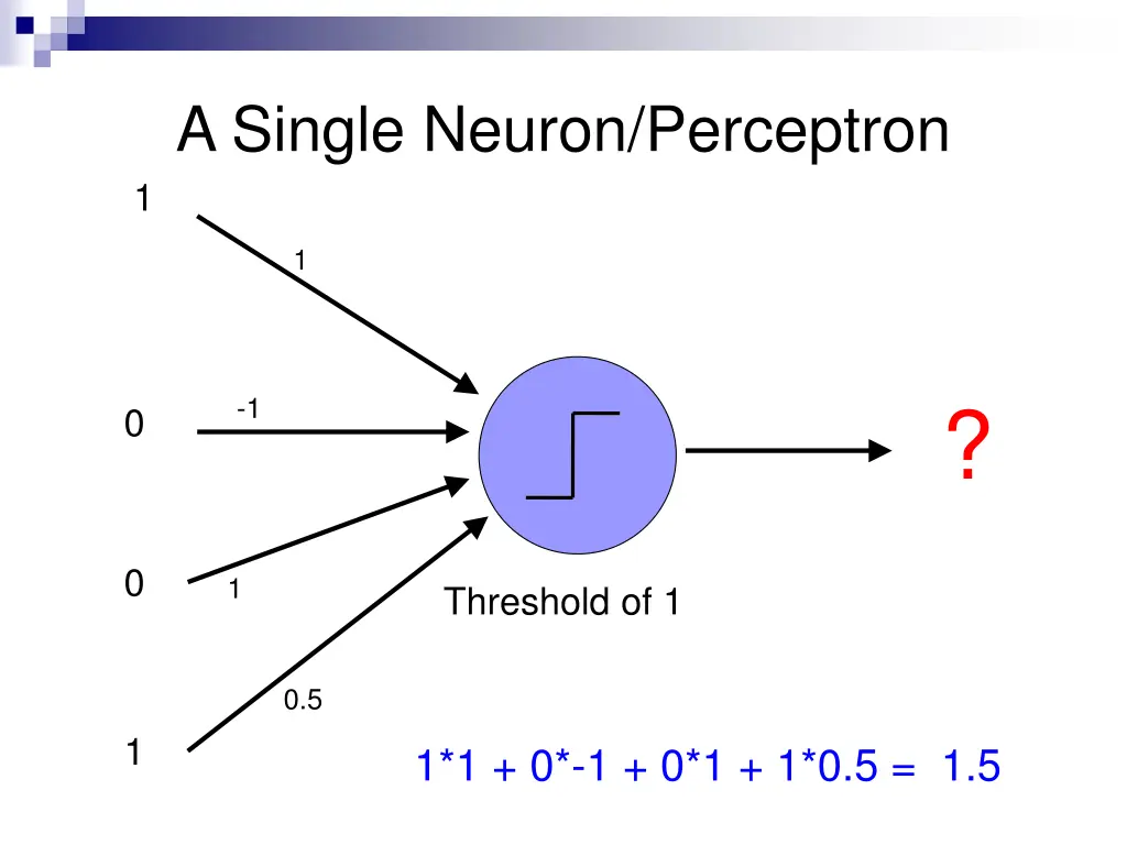 a single neuron perceptron 4