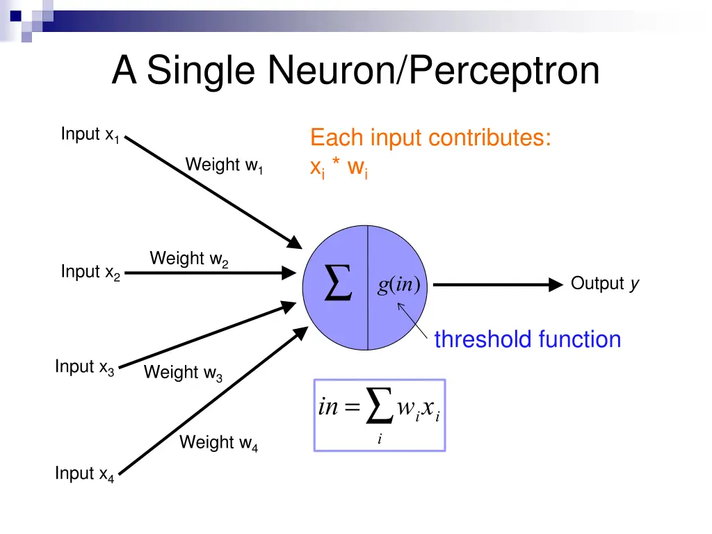 a single neuron perceptron