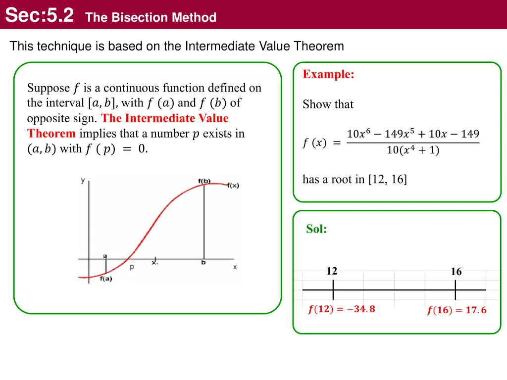 sec 5 2 the bisection method 1