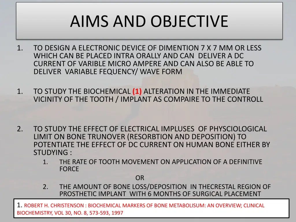 aims and objective