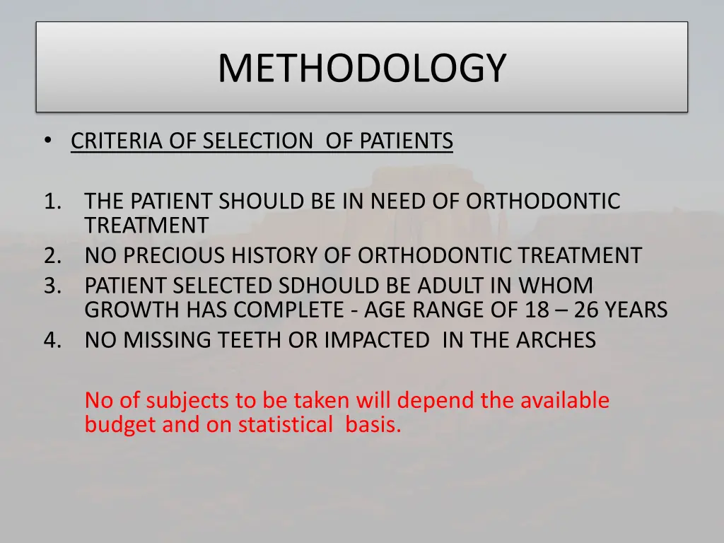 methodology