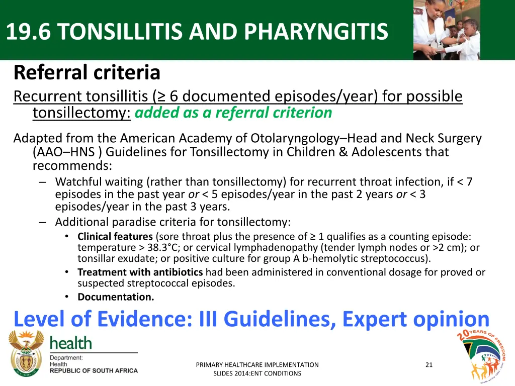 19 6 tonsillitis and pharyngitis 4