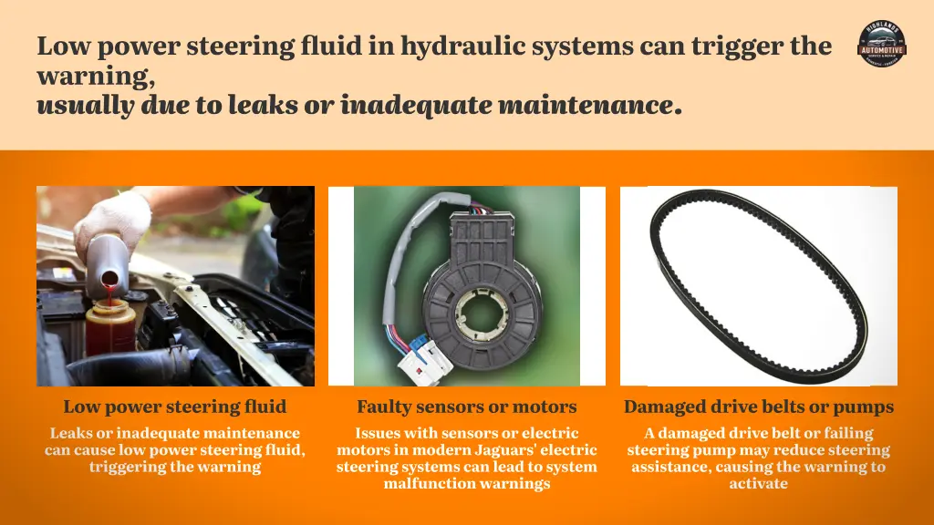 low power steering fl uid in hydraulic systems