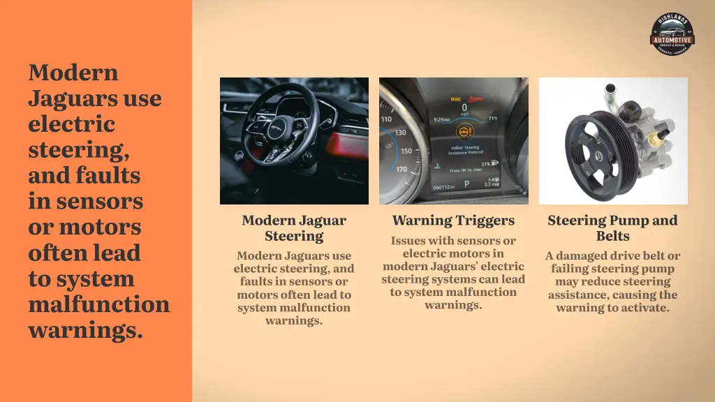 modern jaguars use electric steering and faults