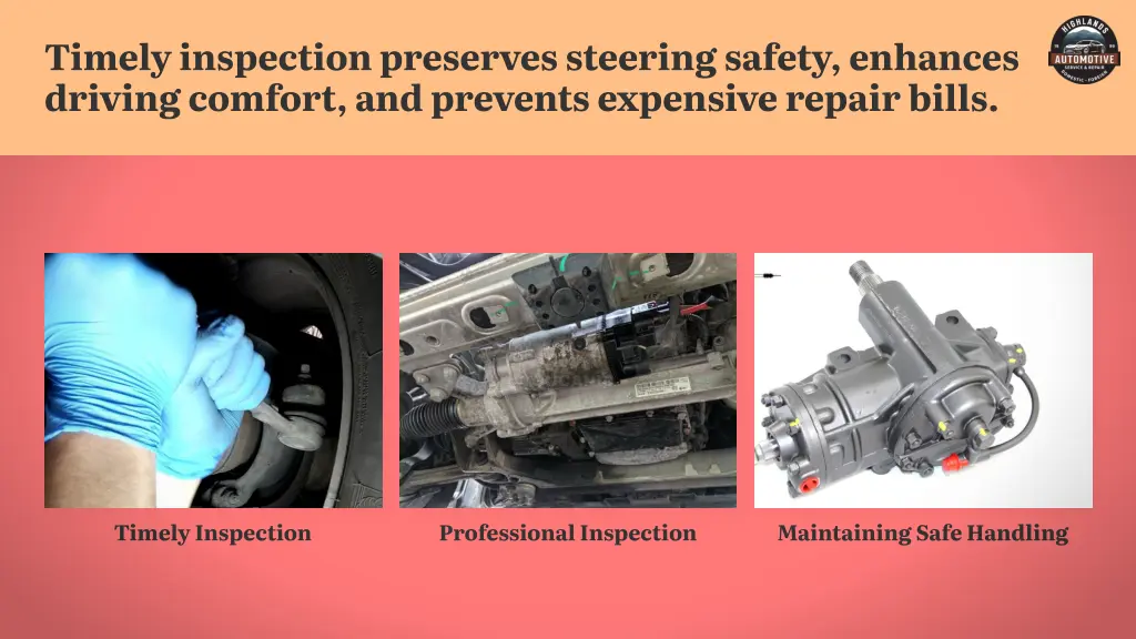 timely inspection preserves steering safety