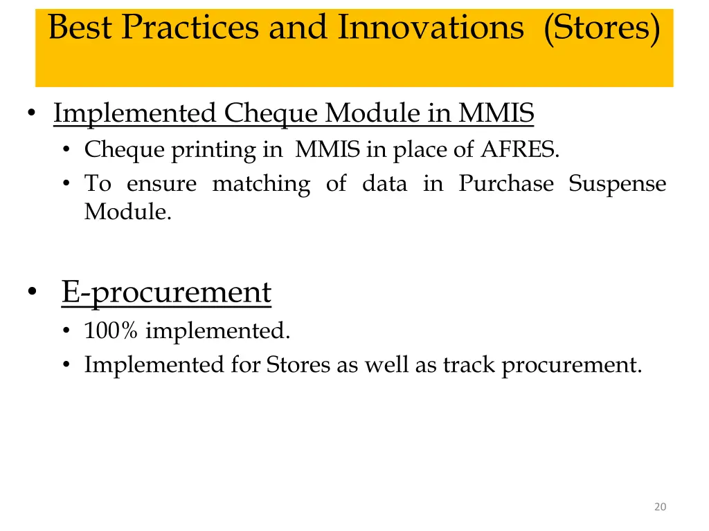 best practices and innovations stores 1